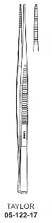 Taylor Dressing Forcep, Serrated, Straight